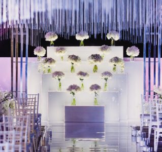 decorated-wedding-ceremony-venue-white-purple